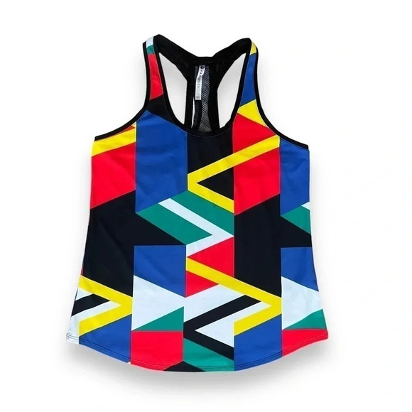 Fabletics Tank Top CrossFit Mosa Global Print Geometric Run Yoga Women’s Medium - Picture 2 of 6